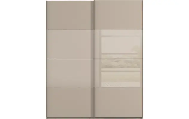 Goossens kledingkast finca combi glans mat glas bruin hoogwaardig meubelplaat - 8244382-{merk}-finca-combi-sts-bruin-schuifdeuren-01